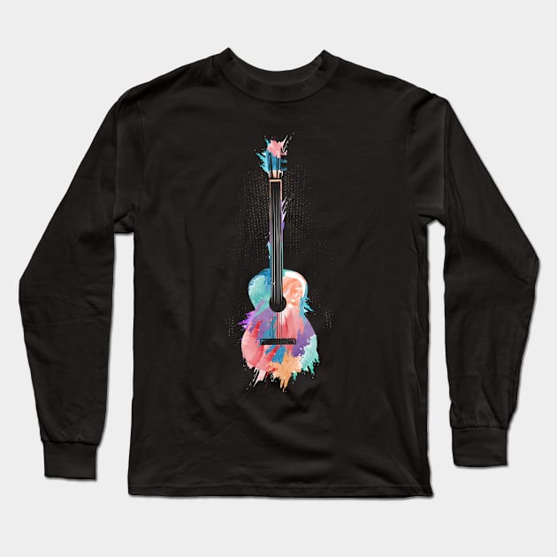 Guitarist Long Sleeve T-Shirt by Caskara